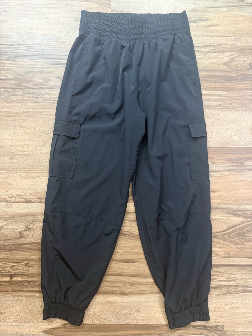 Classic Black Cargo Joggers with Elastic Waist